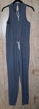 Gymshark Solace Jersey Jumpsuit Romper Charcoal Gray Marble Womens Size Small